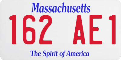 MA license plate 162AE1