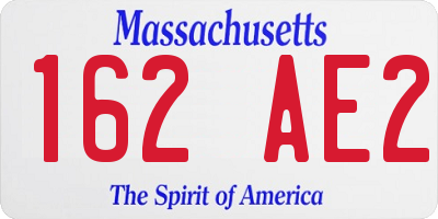 MA license plate 162AE2