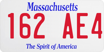 MA license plate 162AE4