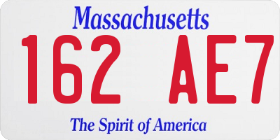 MA license plate 162AE7