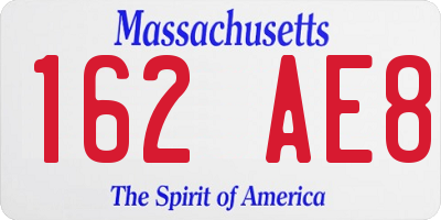 MA license plate 162AE8