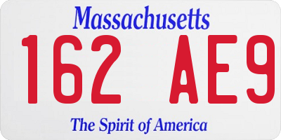 MA license plate 162AE9