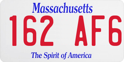 MA license plate 162AF6