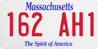 MA license plate 162AH1