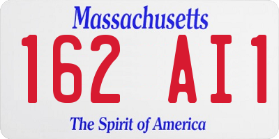 MA license plate 162AI1