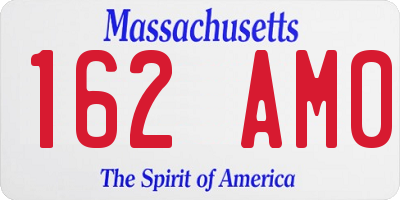 MA license plate 162AM0