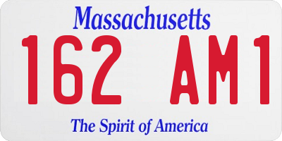 MA license plate 162AM1