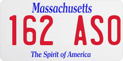 MA license plate 162AS0