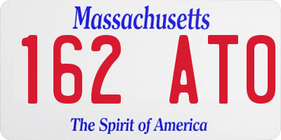 MA license plate 162AT0