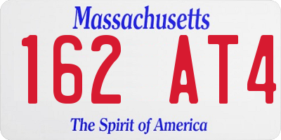 MA license plate 162AT4