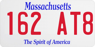 MA license plate 162AT8