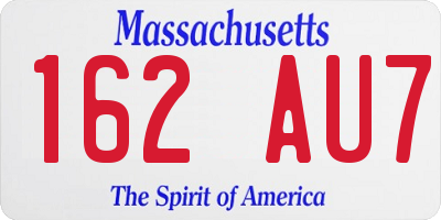 MA license plate 162AU7