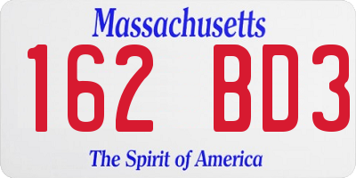 MA license plate 162BD3