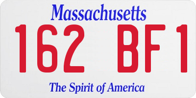MA license plate 162BF1
