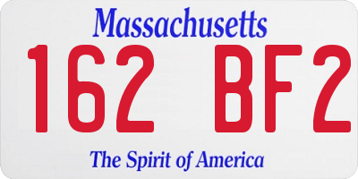 MA license plate 162BF2