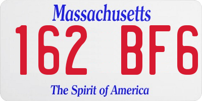 MA license plate 162BF6