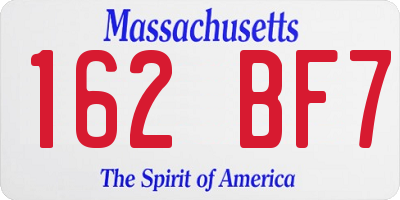 MA license plate 162BF7