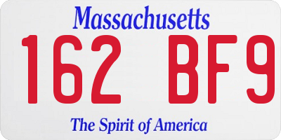 MA license plate 162BF9