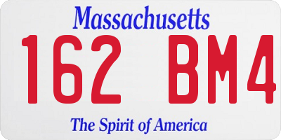 MA license plate 162BM4