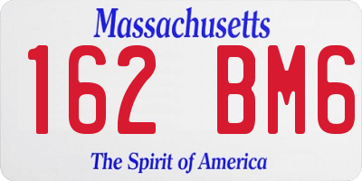 MA license plate 162BM6