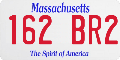 MA license plate 162BR2