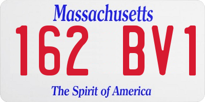 MA license plate 162BV1