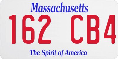 MA license plate 162CB4