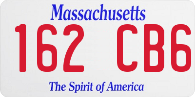 MA license plate 162CB6