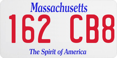 MA license plate 162CB8