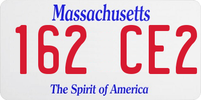 MA license plate 162CE2