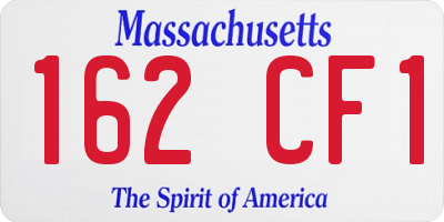 MA license plate 162CF1