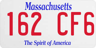 MA license plate 162CF6