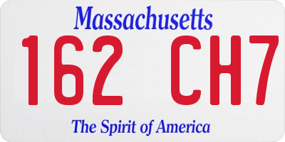 MA license plate 162CH7