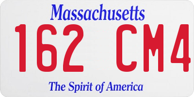 MA license plate 162CM4