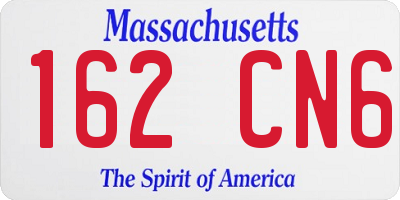 MA license plate 162CN6