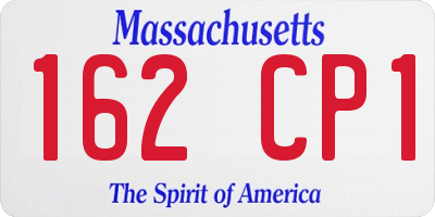 MA license plate 162CP1