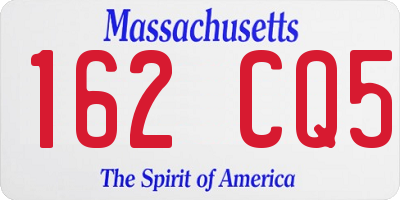 MA license plate 162CQ5