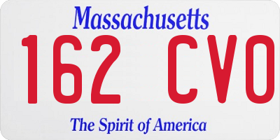 MA license plate 162CV0
