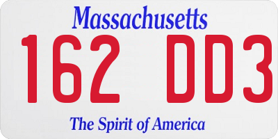 MA license plate 162DD3