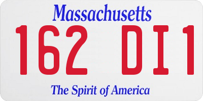 MA license plate 162DI1