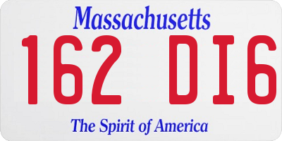 MA license plate 162DI6