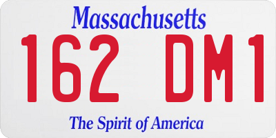 MA license plate 162DM1