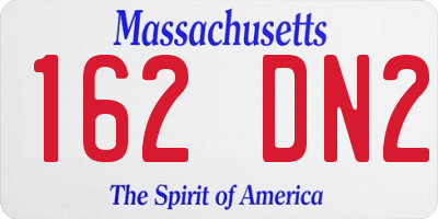 MA license plate 162DN2