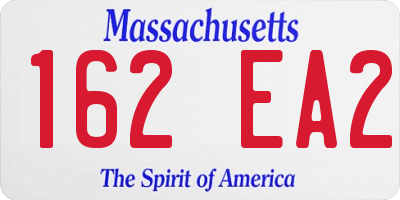 MA license plate 162EA2