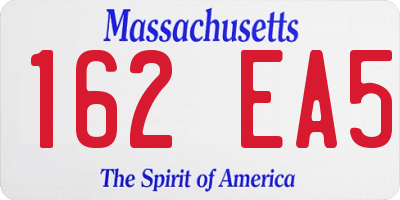 MA license plate 162EA5