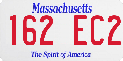 MA license plate 162EC2