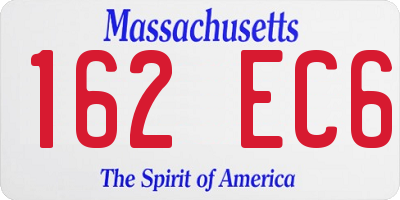 MA license plate 162EC6