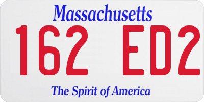MA license plate 162ED2