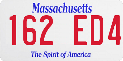 MA license plate 162ED4