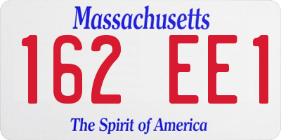 MA license plate 162EE1